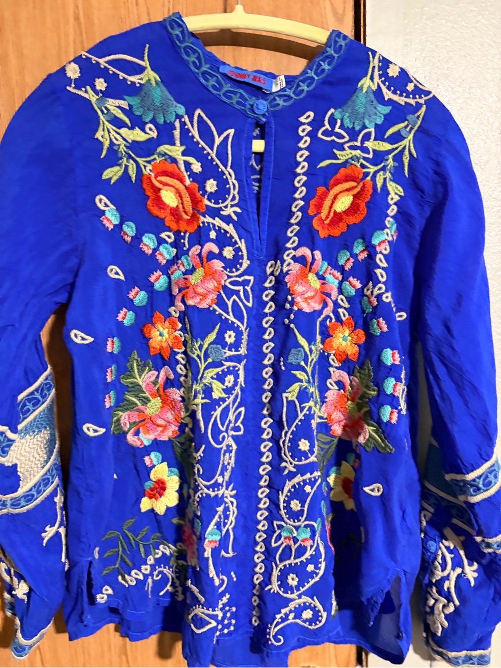 blue Johnny Was Tamarind Blouse